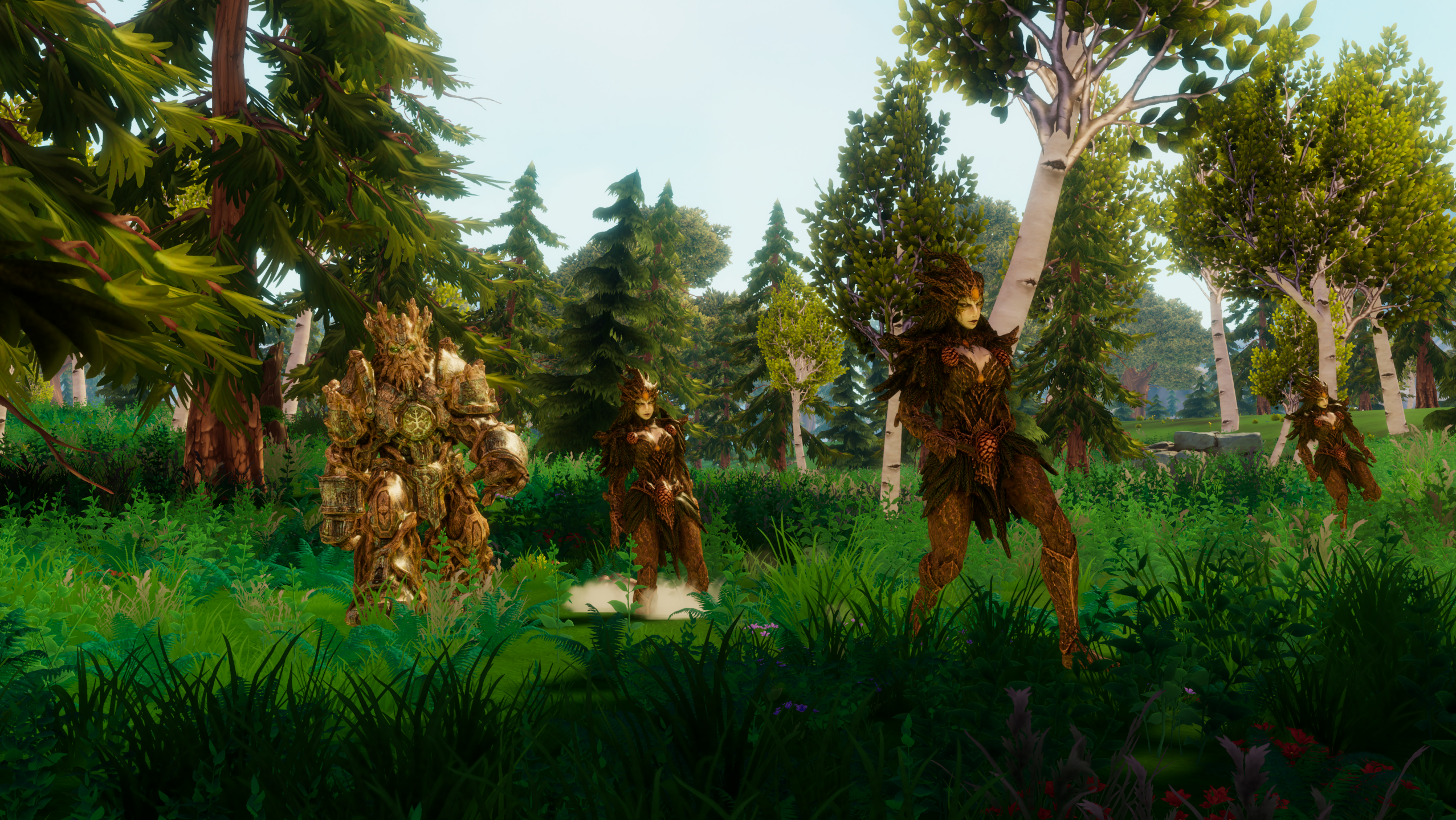 A rebuilt forest giant and dryad-style giant pressure enemies in Where Giants Fall v0.60.