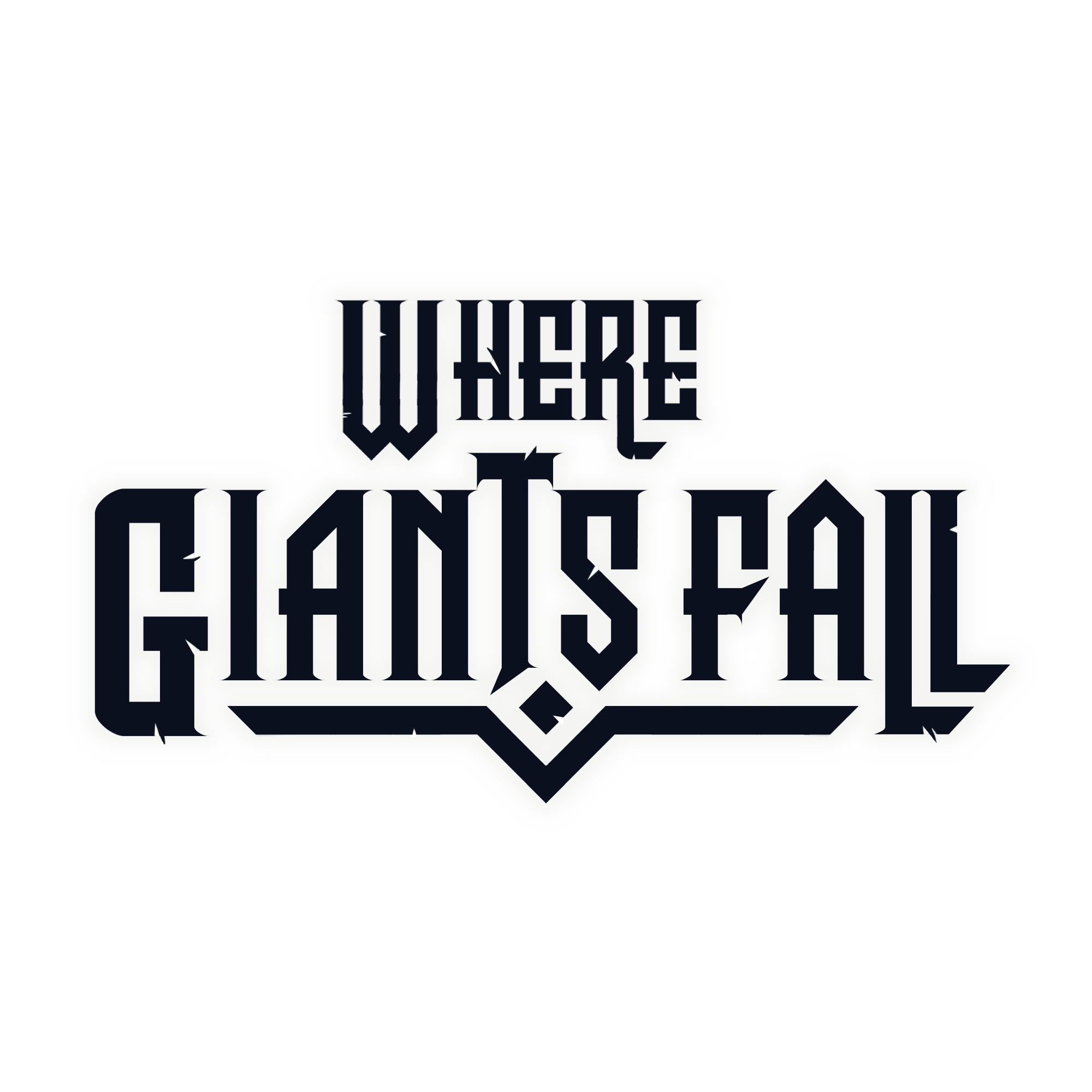Where Giants Fall — Main Logo Reversed