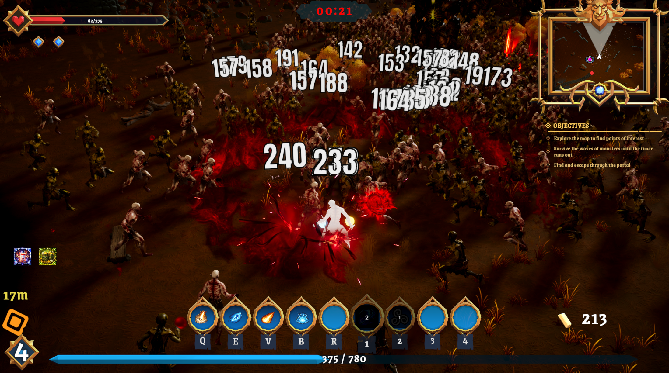 Overtime mode with chaotic enemy density and visual intensity