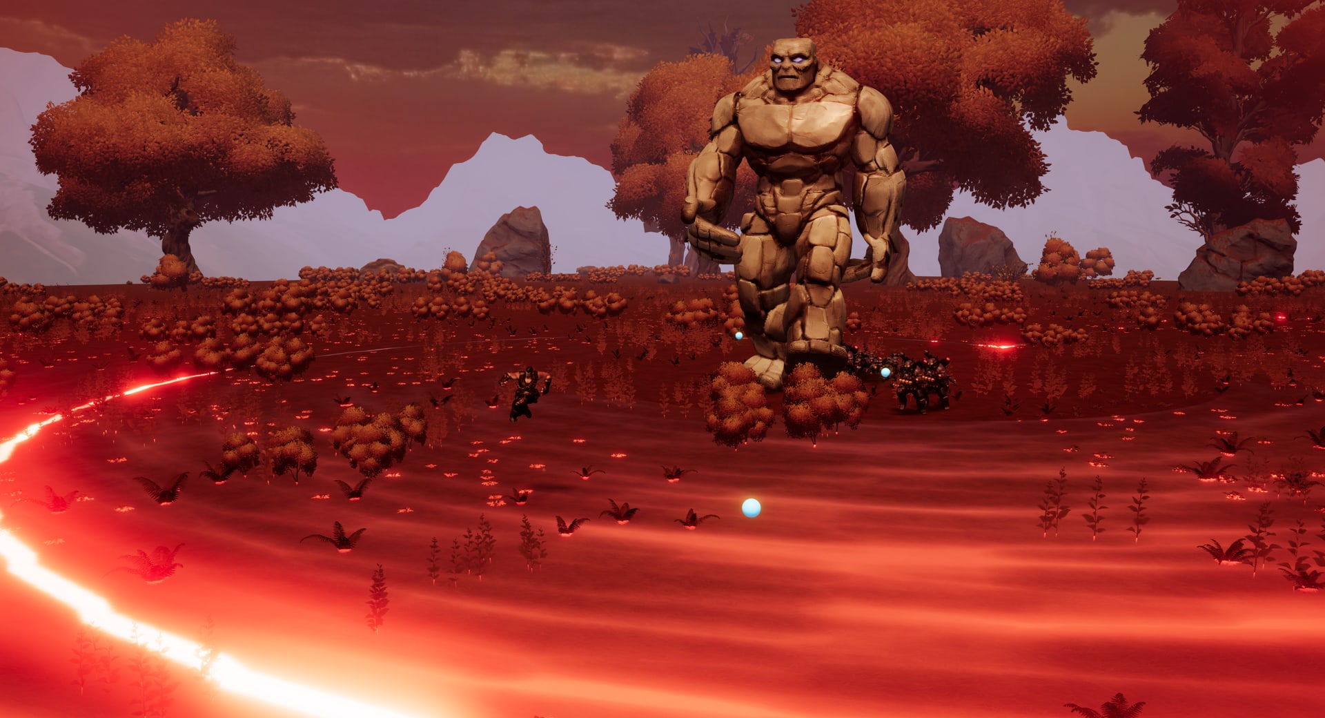 Phalanx boss battle inside its biome arena