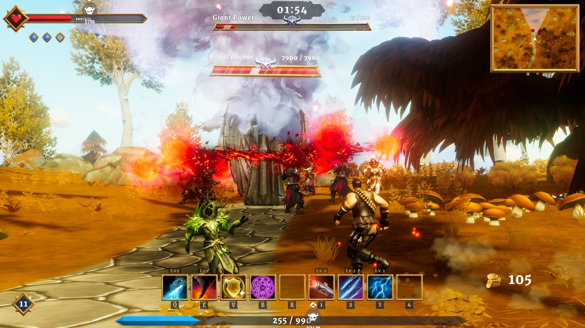 A Ritual Siege site under attack before the giant awakens